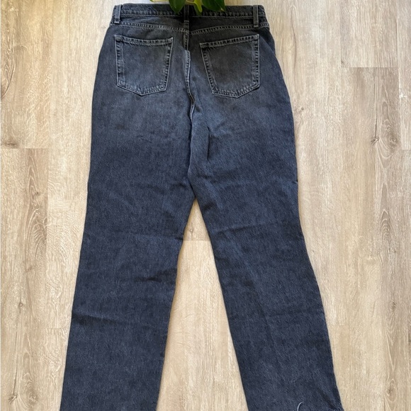 Fashion Nova Black-wash Straight Leg Jeans with raw cut off hem size 13 - Picture 6 of 7